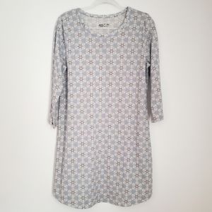 🆕️Snowflake Print Pajama Dress Size Large